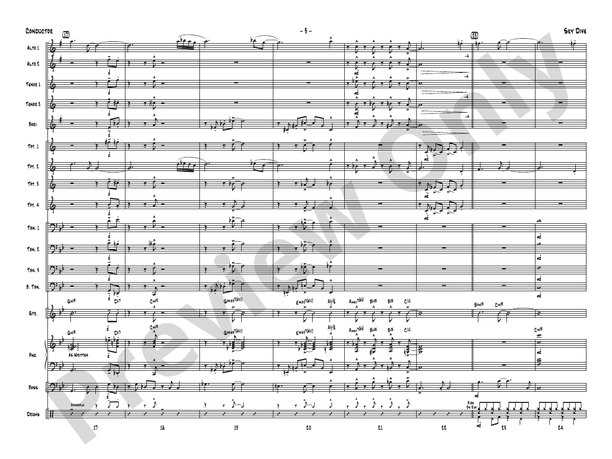 Sky Dive - Jazz Ensemble Conductor Score & Parts(Digital Download)