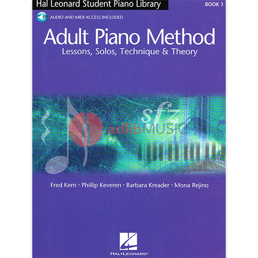 Adult Piano Method Book 1 - Piano/Audio Access Online Hal Leonard HL00298079 298079