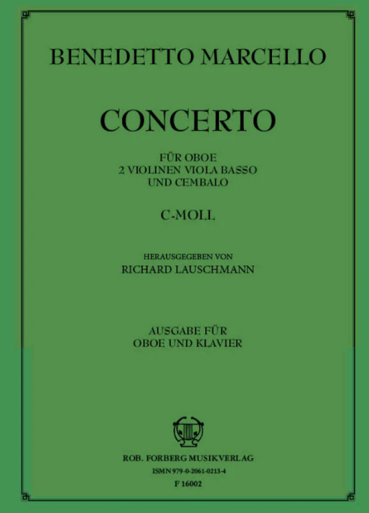Concerto C minor - Oboe/Piano - MARCELLO - FORBERG F16002