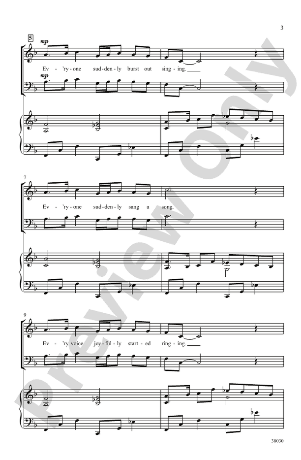 Everyone Sang – SAB Choral Octavo (Digital Download)