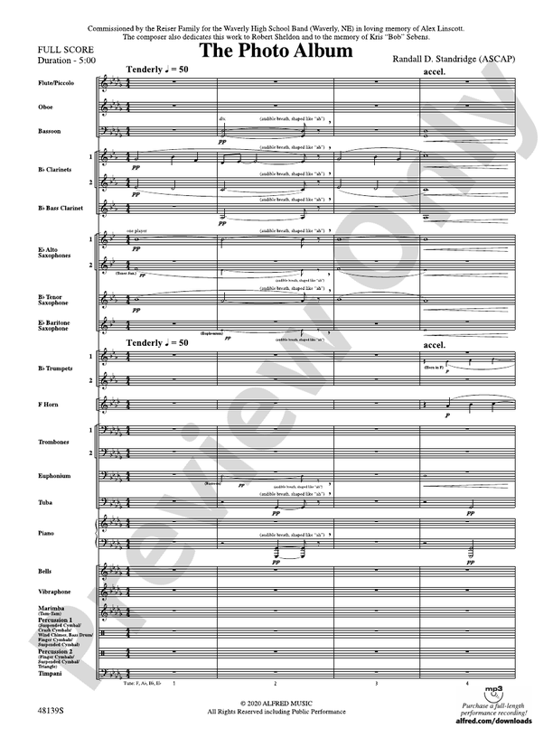 The Photo Album - Concert Band Conductor Score & Parts (Digital Download)