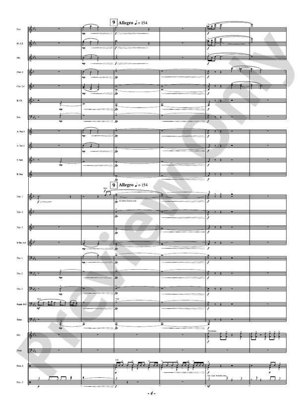 Sound Paints the Sky - Concert Band Conductor Score & Parts(Digital Download)