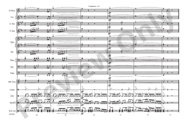 Silverado – Marching Band Conductor Score & Parts (Digital Download)