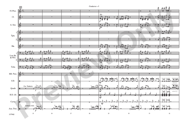 Cuban Coffee – Marching Band Conductor Score & Parts (Digital Download)
