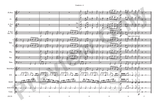 The Way I Are – Marching Band Conductor Score & Parts (Digital Download)