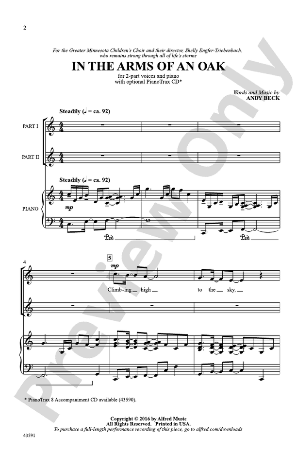 In the Arms of an Oak – 2-Part Choral Octavo (Digital Download)