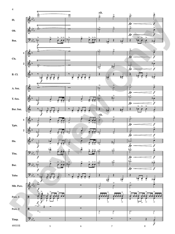 Forever Grateful - Concert Band Conductor Score & Parts (Digital Download)