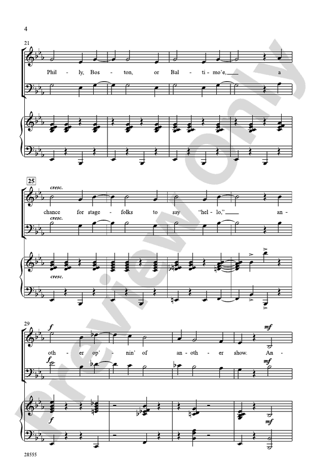 Another Op'nin', Another Show – SAB Choral Octavo (Digital Download)