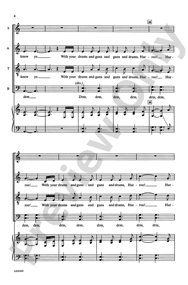 Johnny, I Hardly Knew Ye – SATB Choral Octavo (Digital Download)