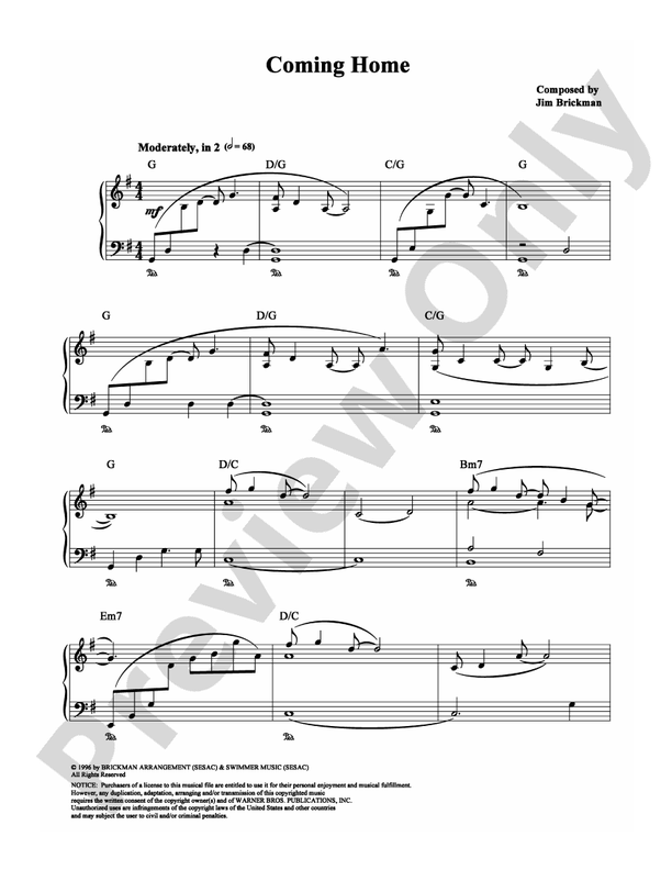 Coming Home - Piano (Digital Download)