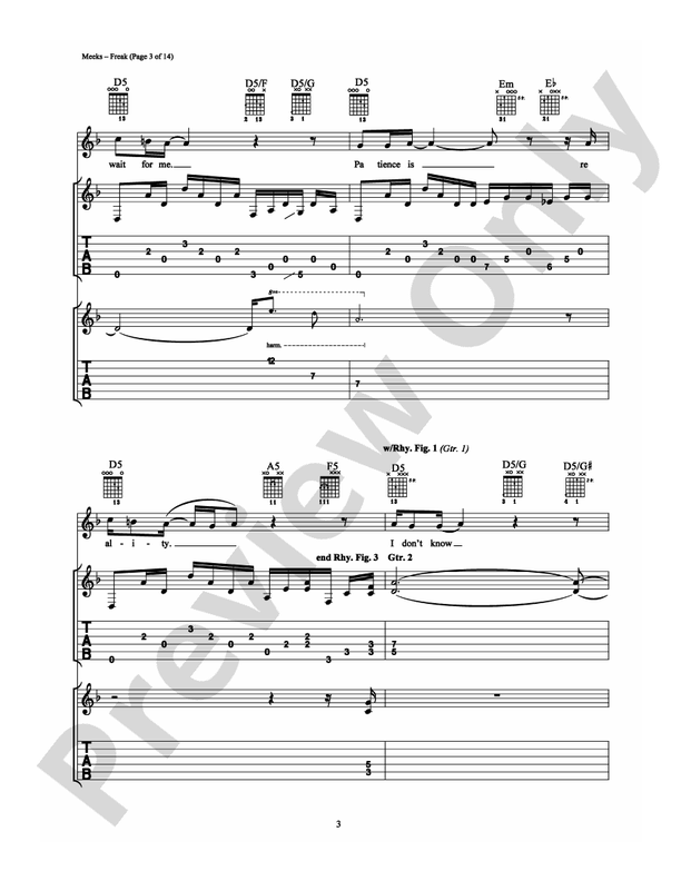 Freak - Guitar TAB (Digital Download)