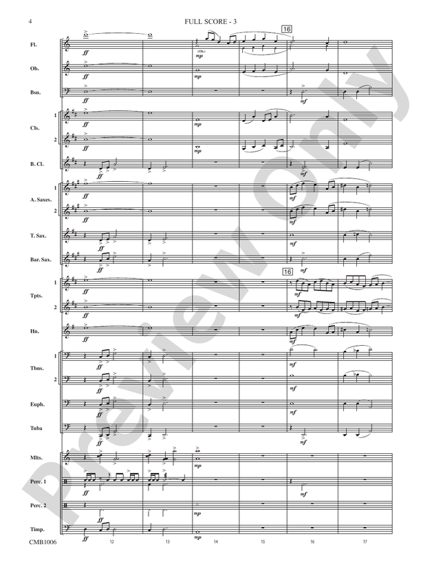 Turbulence - Concert Band Conductor Score & Parts (Digital Download)