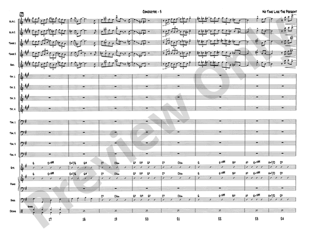 No Time Like the Present - Jazz Ensemble Conductor Score & Parts (Digital Download)