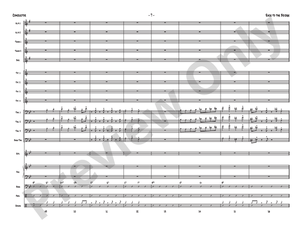 Race to the Bridge - Jazz Ensemble Conductor Score & Parts(Digital Download)