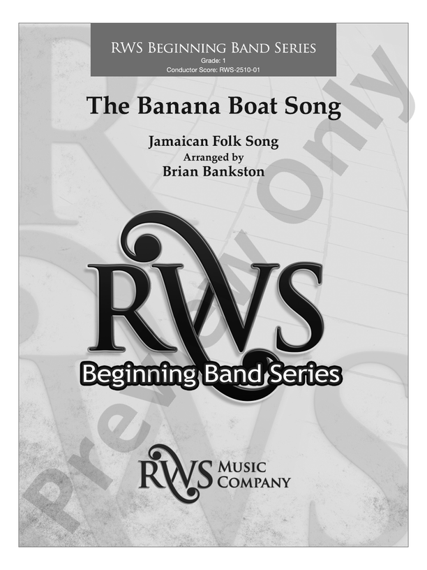 The Banana Boat Song - Concert Band Conductor Score & Parts(Digital Download)