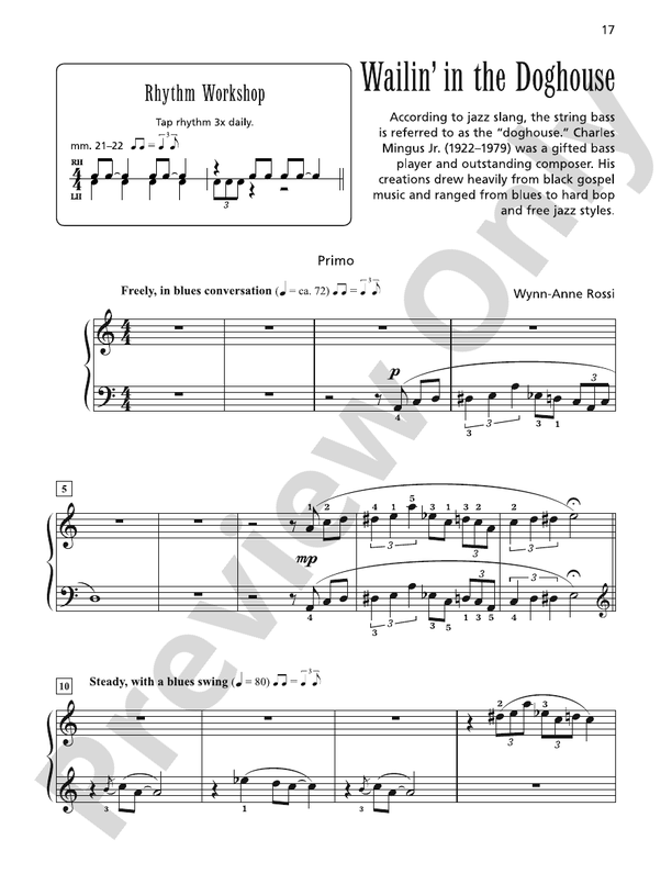 Wailin' in the Doghouse - 1 Piano, 4 Hands (Digital Download)