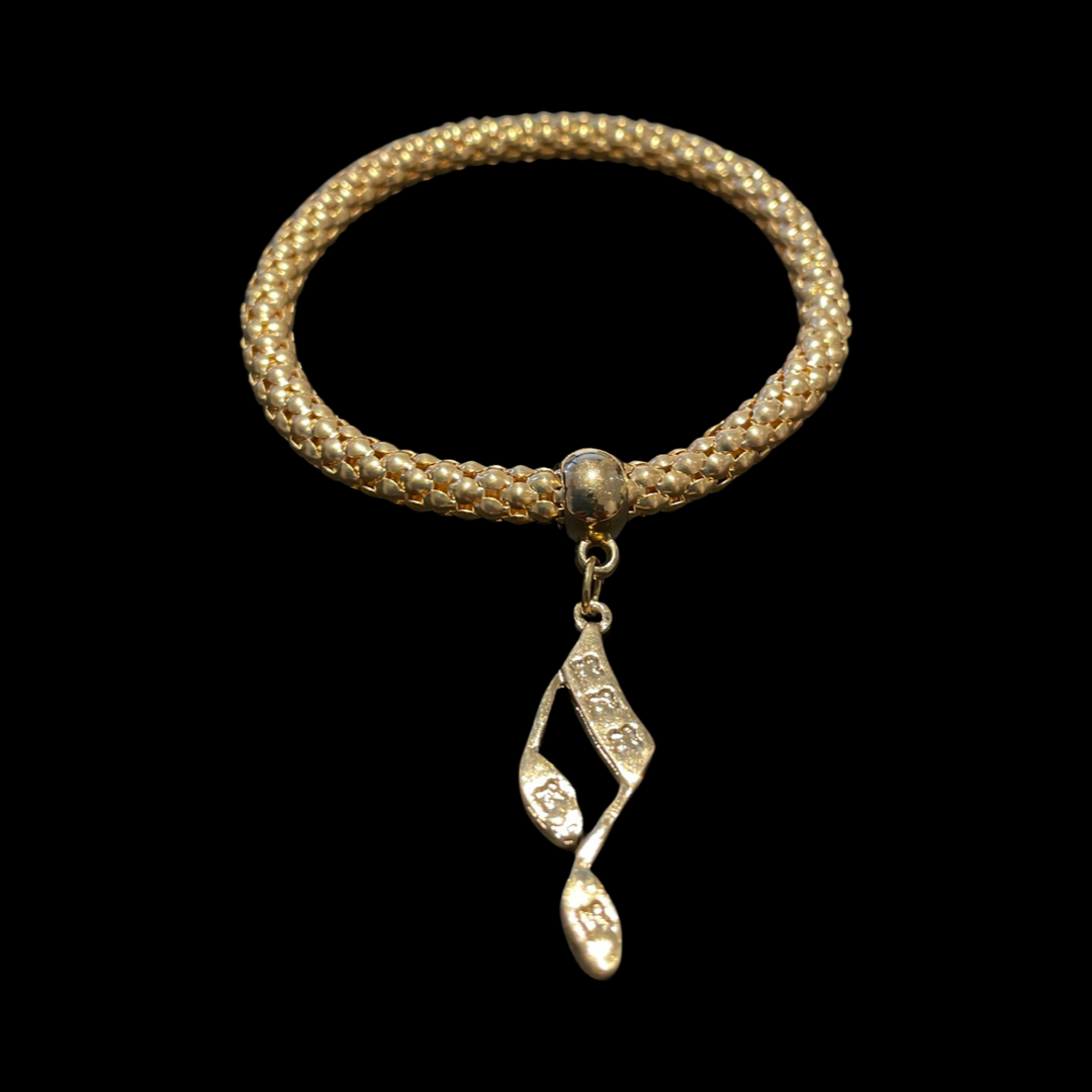 Gold Bracelet with a Quaver Notes