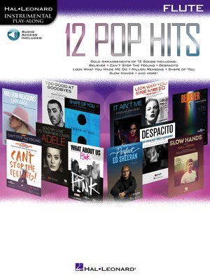 12 Pop Hits - Flute - Flute Online Audio - Hal Leonard
