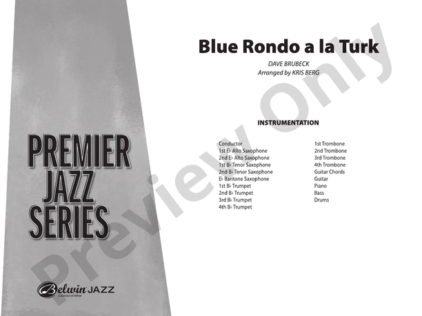 Blue Rondo a la Turk - Jazz Ensemble Conductor Score & Parts (Digital Download)