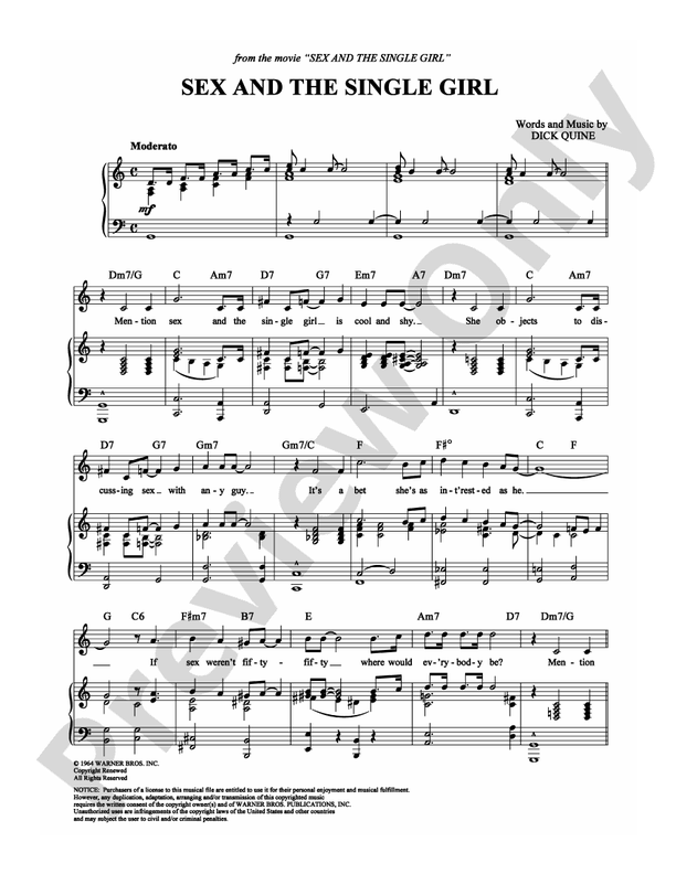 Sex and the Single Girl - Piano (Digital Download)