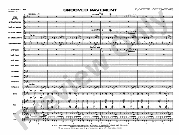 Grooved Pavement - Jazz Ensemble Conductor Score & Parts (Digital Download)