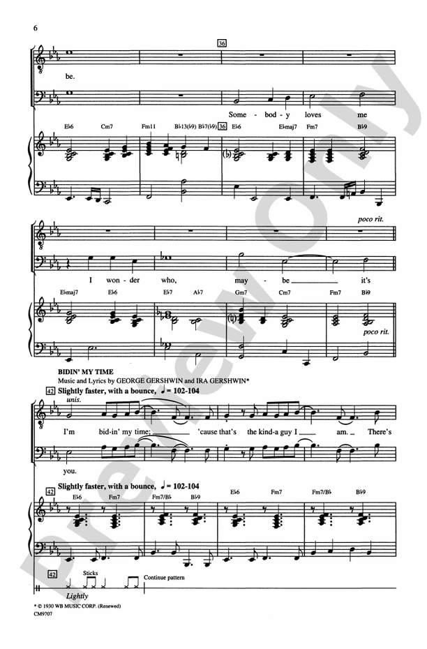 Gershwin Showcase – TTB Choral Octavo (Digital Download)