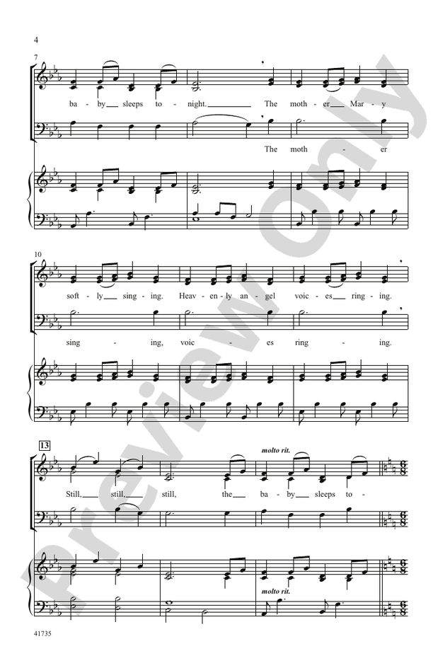 A Still, Silent Night - 3-Part Mixed Choral Octavo (Digital Download)