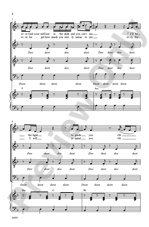 Count on Me – SATB a cappella Choral Octavo (Digital Download)