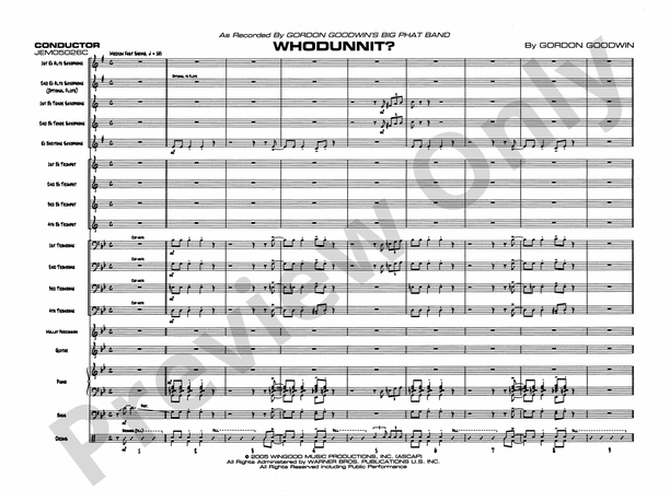 Whodunnit? - Jazz Ensemble Conductor Score & Parts (Digital Download)
