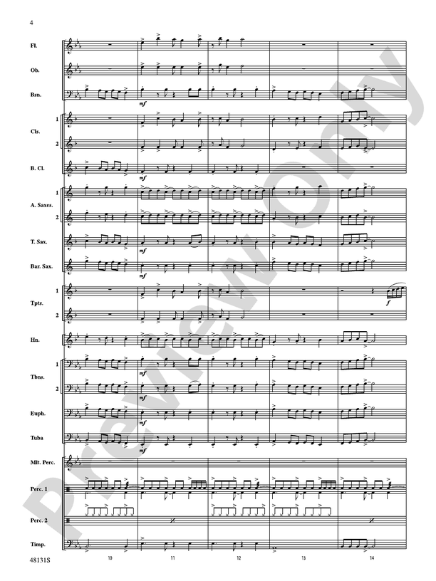 Ride Through the Valley - Concert Band Conductor Score & Parts (Digital Download)
