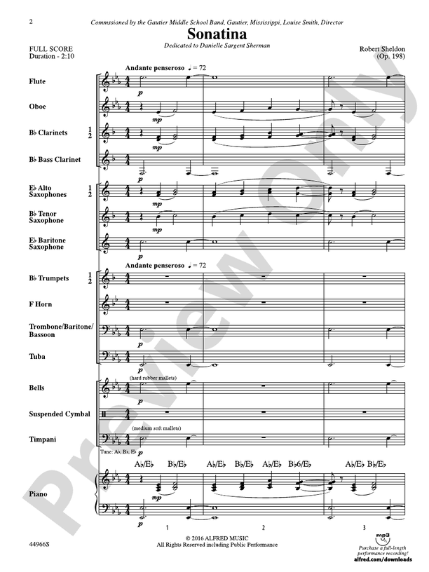 Sonatina - Concert Band Conductor Score & Parts (Digital Download)