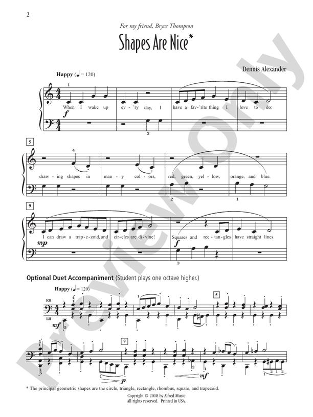 Shapes Are Nice - Piano (Digital Download)