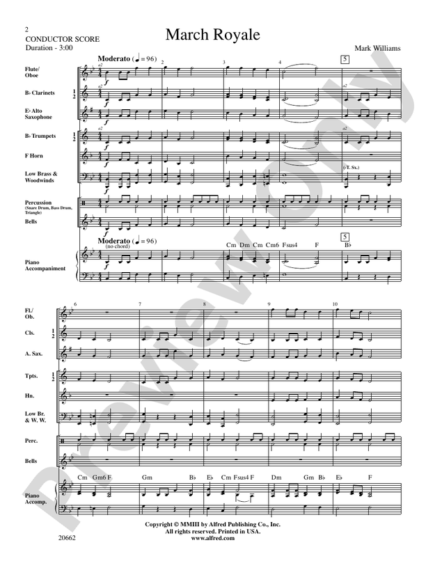 March Royale - Concert Band Conductor Score & Parts (Digital Download)