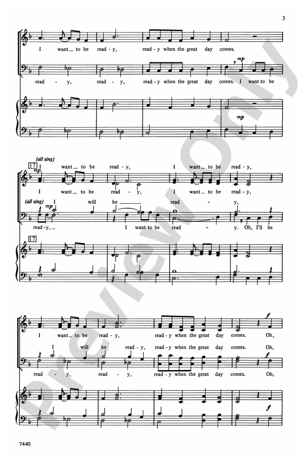 I Want to Be Ready – SATB, a cappella Choral Octavo (Digital Download)
