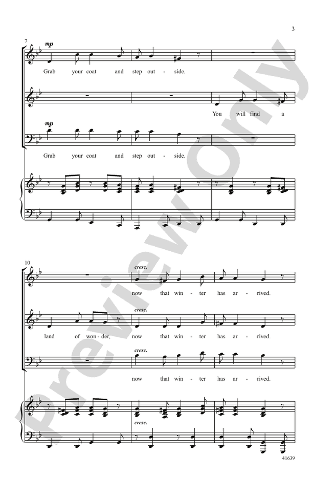 Carol of the Snow – 3-Part Mixed Choral Octavo (Digital Download)