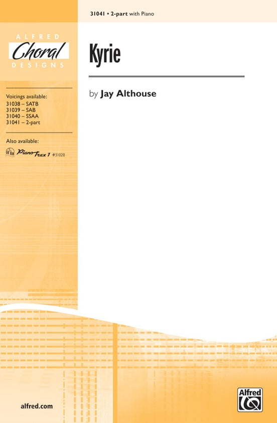 Kyrie - Arr. Jay Althouse – 2-Part Choral Octavo (Digital Download)
