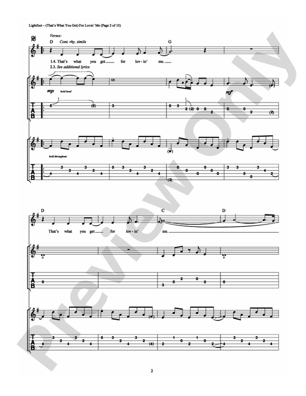 (That's What You Get) For Lovin' Me/Did She Mention My Name - Guitar TAB (Digital Download)