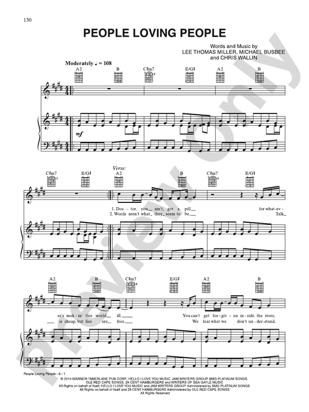 People Loving People - Garth Brooks - PVG (Digital Download)