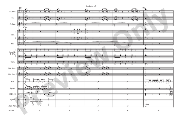 James Bond Theme (Arr. Victor López) – Marching Band Conductor Score & Parts (Digital Download)