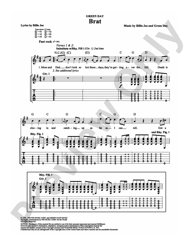 Brat - Guitar TAB (Digital Download)