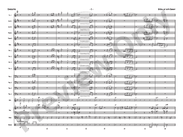 Strollin' with Sammy - Jazz Ensemble Conductor Score & Parts(Digital Download)