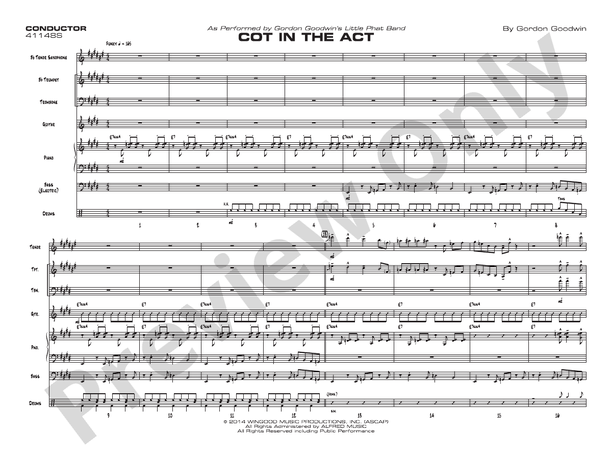 Cot in the Act - Jazz Ensemble Conductor Score & Parts (Digital Download)