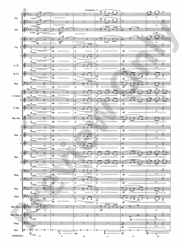 Winter Rhapsody - Concert Band Conductor Score & Parts (Digital Download)