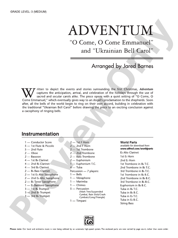 Adventum - Concert Band Conductor Score & Parts (Digital Download)