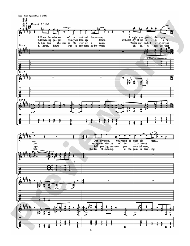 Sick Again - Guitar TAB (Digital Download)
