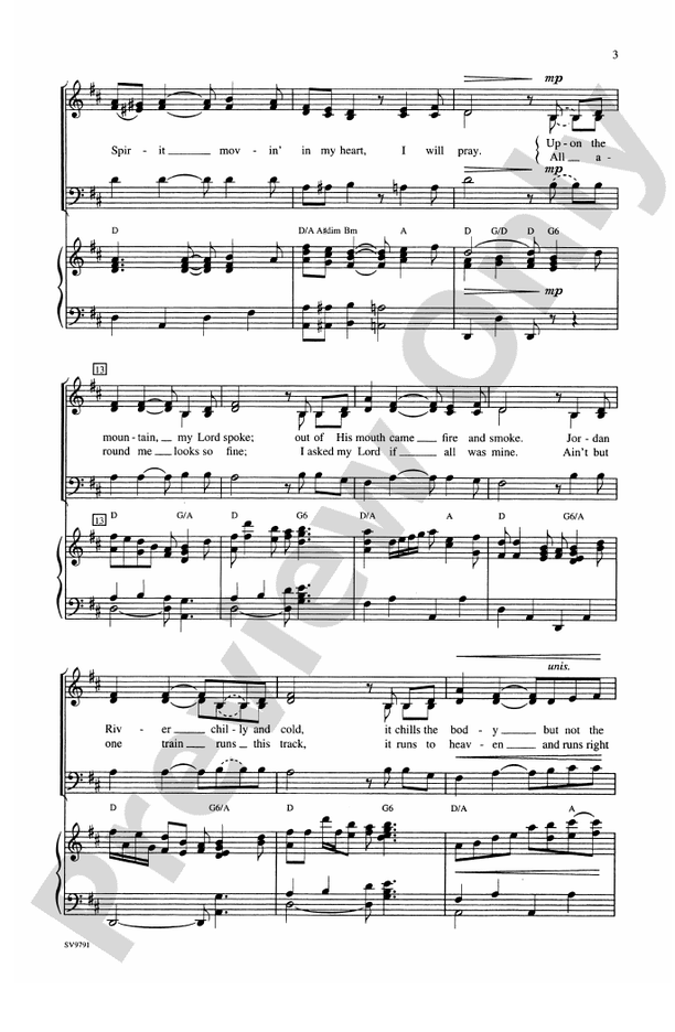 Ev'ry Time I Feel the Spirit – 3-Part Mixed Choral Octavo (Digital Download)