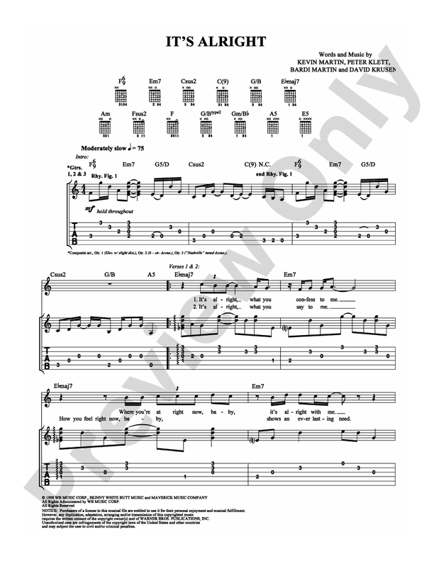 It's Alright - Guitar TAB (Digital Download)