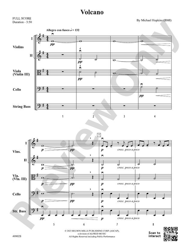 Volcano - String Orchestra Conductor Score & Parts (Digital Download)