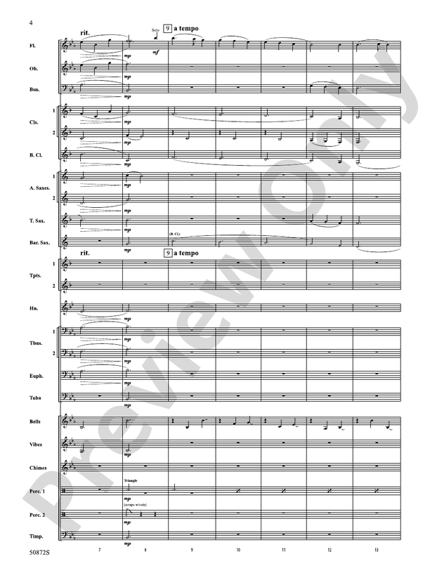 On a Winter's Night – Concert Band Score & Parts