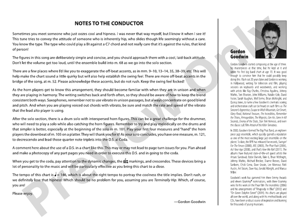Terminally Hip – Jazz Ensemble Conductor Score & Parts (Digital Download)